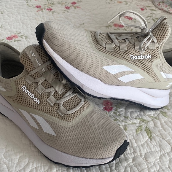 Reebok Taupe and White Athletic Shoes - Picture 2 of 6